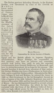 Major Hidalgo, comandando a guarnição italiana de Kassala (gravura) de English School
