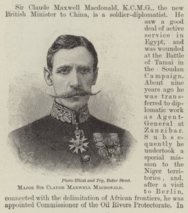 Major Sir Claude Maxwell Macdonald (gravura) de English School