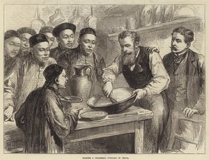 Fazer um pudim de Natal na China (gravura) de English School