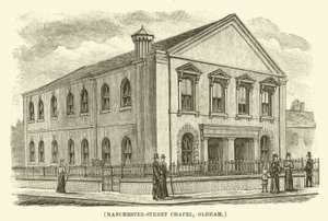 Capela de Manchester-Street, Oldham (gravura) de English School