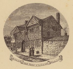 Manchester: Residência do Chefe do Mestrado da Escola de Gramática, Long Mill (gravura) de English School