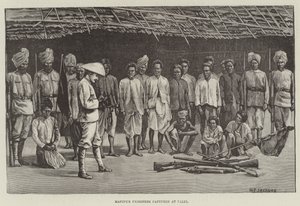 Prisioneiros Manipur capturados no Palel (gravura) de English School