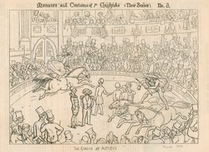 Maneiras e Costumes dos Ingleses: O Circo de Astleys (Astleys Amphitheatre), Londres de English School