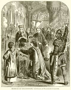 Maneiras dos Normandos. - Coroação de Guilherme, o Conquistador de English School