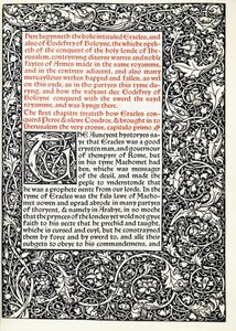 Manuscrito com "G" inicial historiada e borda de página inteira, 1893 de English School
