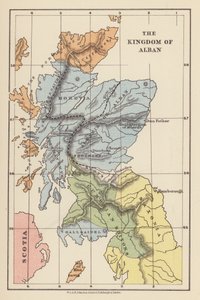 Mapa: O Reino de Albânia (litografia a cores) de English School