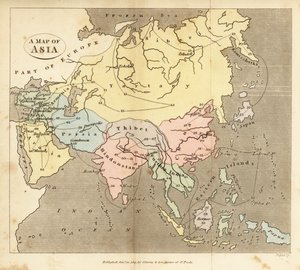 Mapa da Ásia, início do século XIX de English School