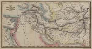 Mapa de Países, mencionado nas Histórias de Noé, Abraão e dos Reis de Israel (gravura colorida) de English School