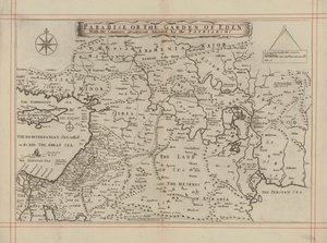 Mapa do Paraíso ou Jardim do Éden e dos países habitados pelos Patriarcas (gravura) de English School
