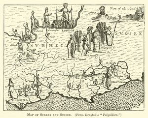 Mapa de Surrey and Sussex