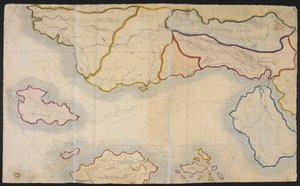 Mapa de Verdopolis, ou Cidade de Vidro; uma terra imaginária, ilustração de 