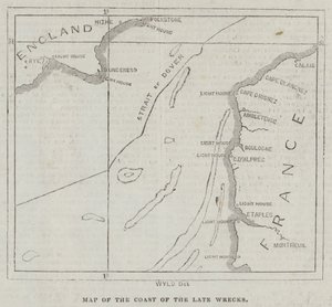 Mapa da Costa dos Naufrágios (gravura) de English School