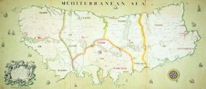 Mapa da ilha de Minorca, c.1740