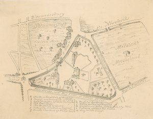 Mapa da paróquia de St Giles nos campos, Londres