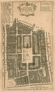 Mapa da paróquia de St Pauls, Covent Garden, Londres