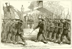 Março passado da Guarda Garibaldi antes do presidente Lincoln de English School
