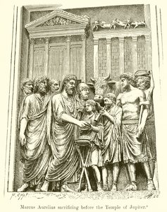 Marco Aurélio Sacrificando-se antes do Templo de Júpiter de English School