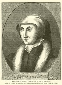 Margaret de Valois, depois Rainha de Navarra (gravura) de English School