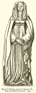Maria de Molina, rainha de Sancho IV, rei de Castela e Leão. 1295 de English School