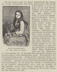 Marie Bashkirtseff, aos oito anos de idade (gravação) de English School