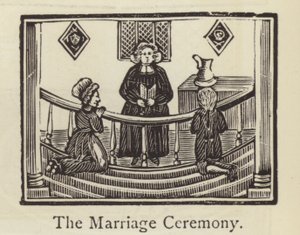Cerimônia de casamento (gravura) de English School