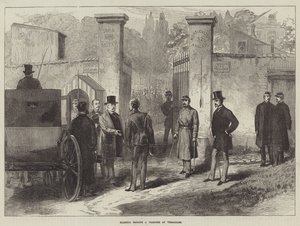 Marechal Bazaine a Prisoner at Versailles (gravura) de English School