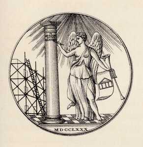 Selo Maçônico, 1780, de "A História da Maçonaria, volume III", publicado por Thomas C. Jack, Londres, 1883 de English School