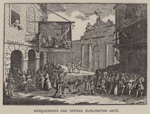 Mascaradas e Óperas, Burlington Gate (gravura) de English School