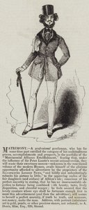 Matrimônio, um cavalheiro profissional (gravura) de English School