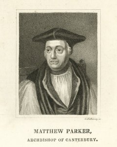 Matthew Parker, Arcebispo de Canterbury (gravura) de English School