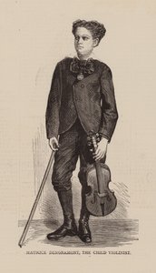 Maurice Dengremont, A criança violinista (gravura) de English School