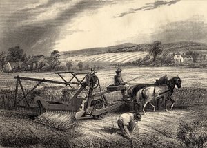 Máquina de colheita de McCormicks de English School