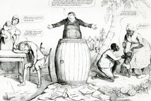Folha Mensal de Caricaturas de McLeans, ou o Espelho, publicado por Thomas McLean, impresso por Robert Seymour, 1832 de English School