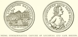 Captura Comemorativa da Medalha de Louisburg e Cape Breton de English School