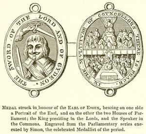 Medalha atingida em honra do conde de Essex