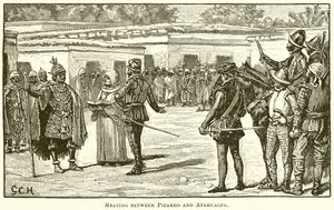 Encontro entre Pizarro e Atahualpa de English School