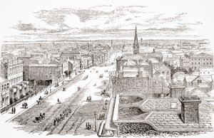Melbourne, Austrália, da The Gallery of Geography pelo Rev. Thomas Milner, publicado em 1880 de English School