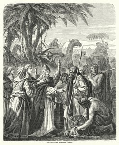 Melchizedek abençoa Abram (gravura) de English School