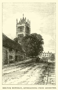Melton Mowbray, aproximando-se de Leicester de English School