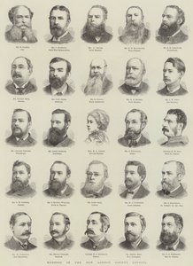 Membros do New London County Council (gravura) de English School