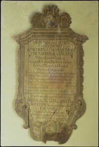 Memorial a Thomas Duke, 1750 (madeira pintada) de English School