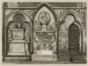 Memoriais e estátuas na Abadia de Westminster, Londres de English School