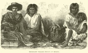 Índios da aldeia mendicante do México de English School