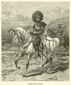 Menelik, rei da Abissínia (gravura) de English School