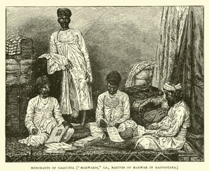 Comerciantes de Calcutá, Marwaris, ie, nativos de Marwar em Rajpootana de English School