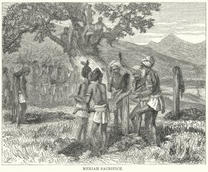 Sacrifício de Meriah (gravura) de English School