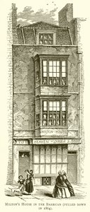 Miltons House no Barbican (puxado para baixo em 1864)