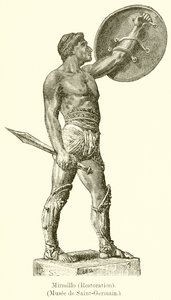Mirmillo (Restauração). (Museu de Saint-Germain) de English School