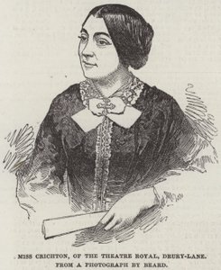 Miss Crichton do Theatre Royal, Drury-Lane (gravura) de English School