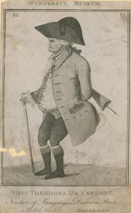 Miss Theodora De Verdion, professora de línguas e comerciante de livros de English School